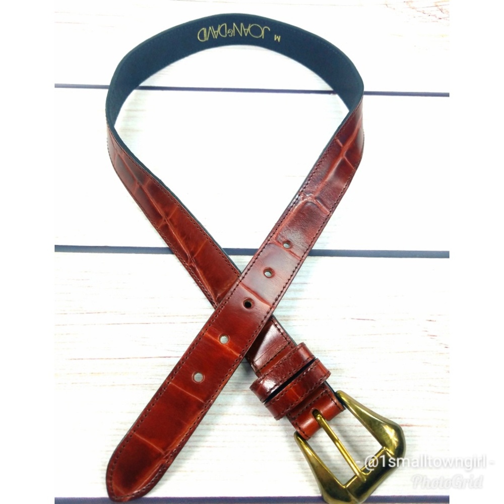 Vintage Joan & David leather crocodile belt